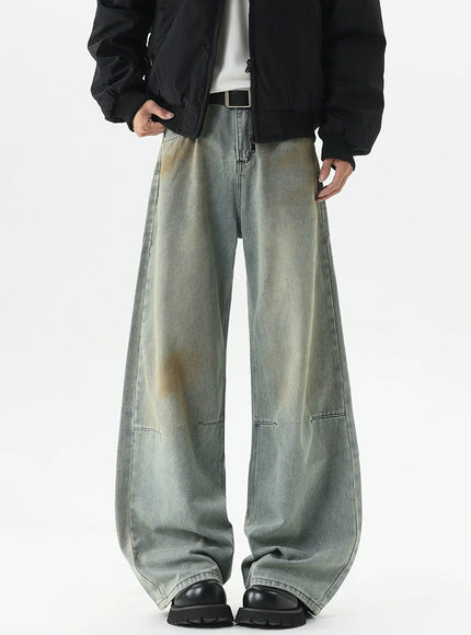 ヴィンテージウォッシュワイドデニム