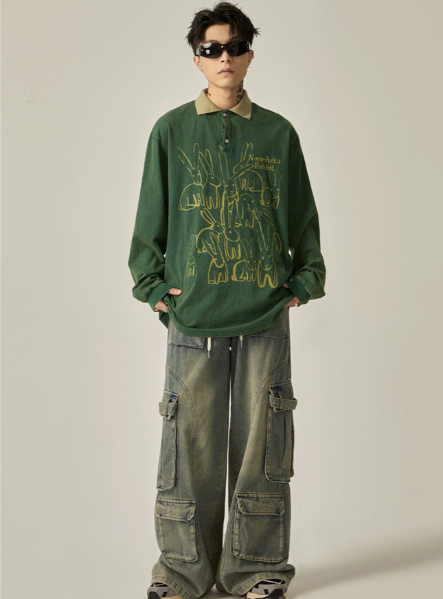 ストリングカーゴブルーデニム