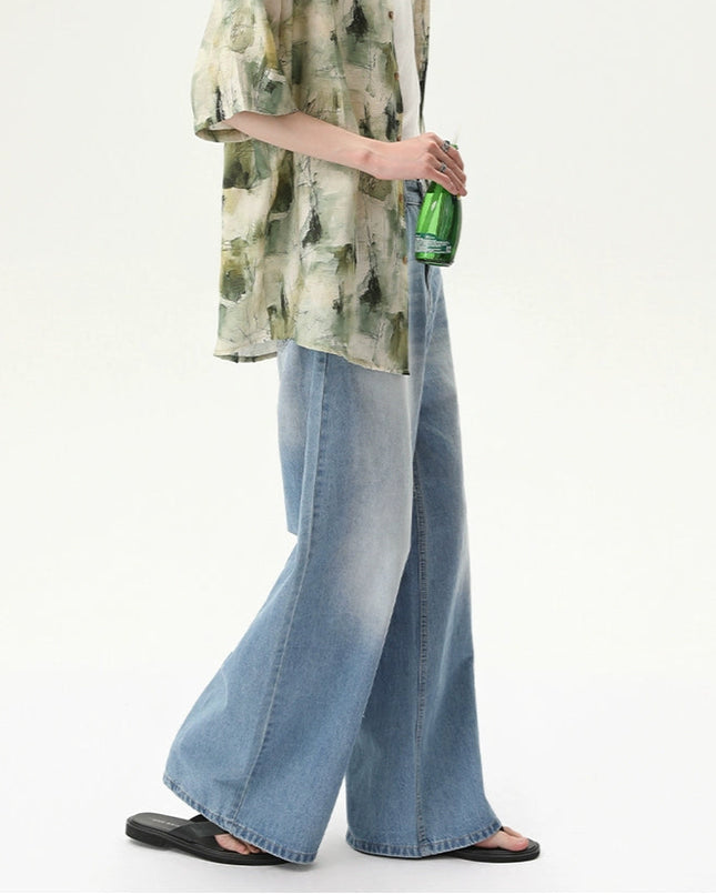 セミフレアウォッシュデニム