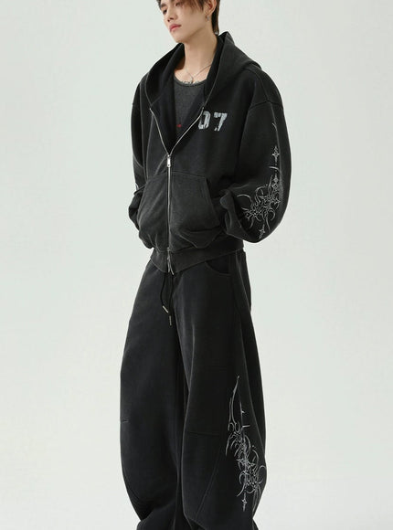 07トライバルワイドスウェットパンツ