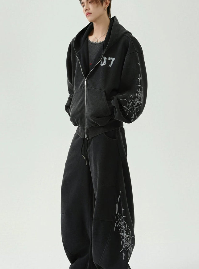 07トライバルワイドスウェットパンツ