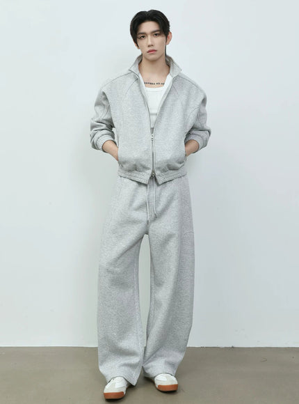 ショートジップスウェット