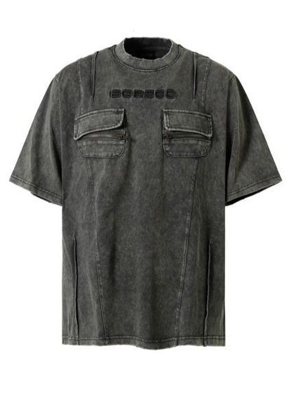 レトロプリーツウォッシュTシャツ