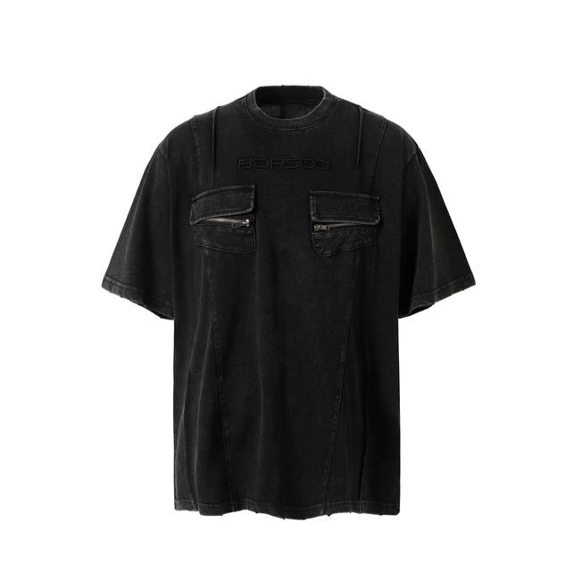 レトロプリーツウォッシュTシャツ