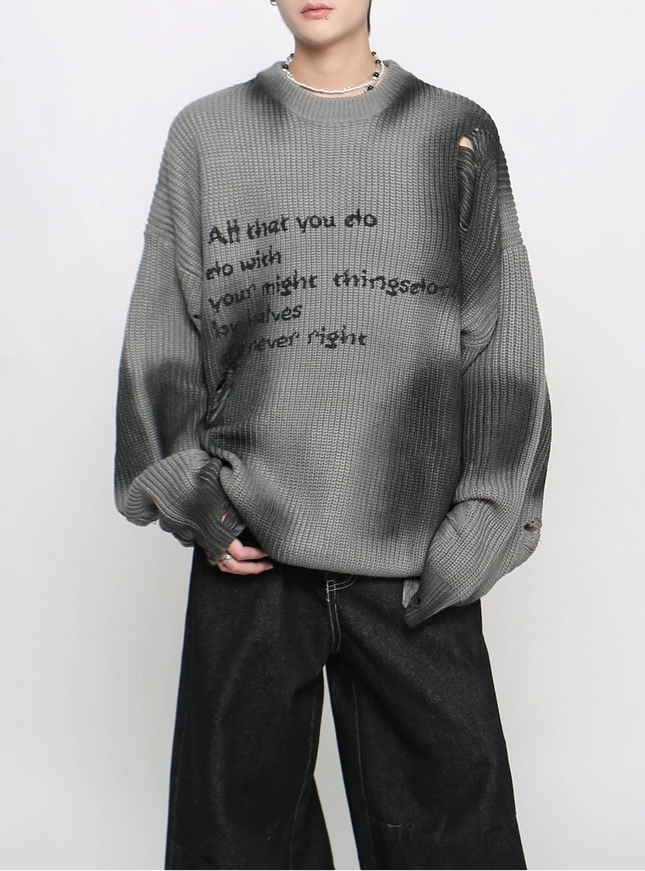 ソウルグランジダメージニット