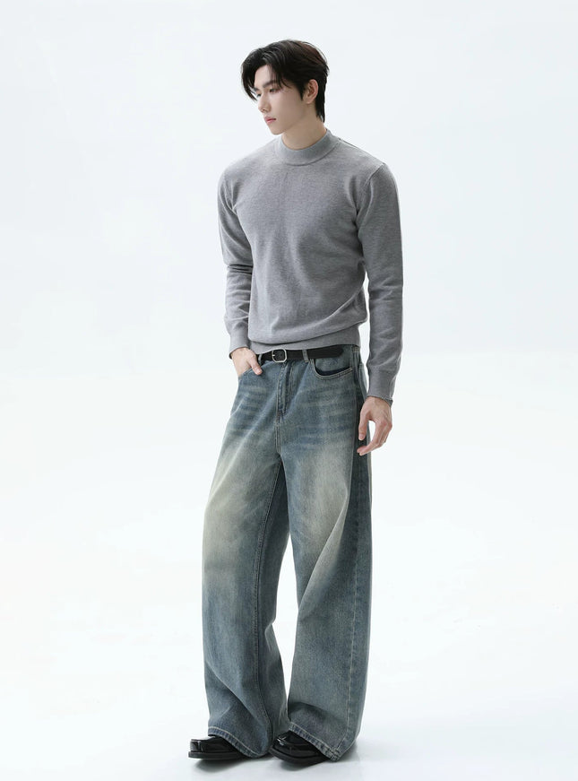 スリムタートルネックニット