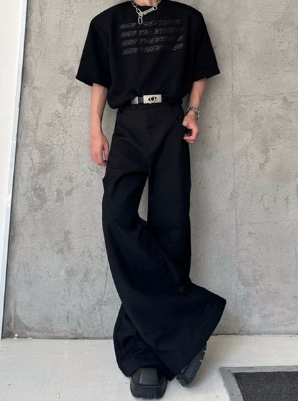 グラフィックモノクロームTシャツ