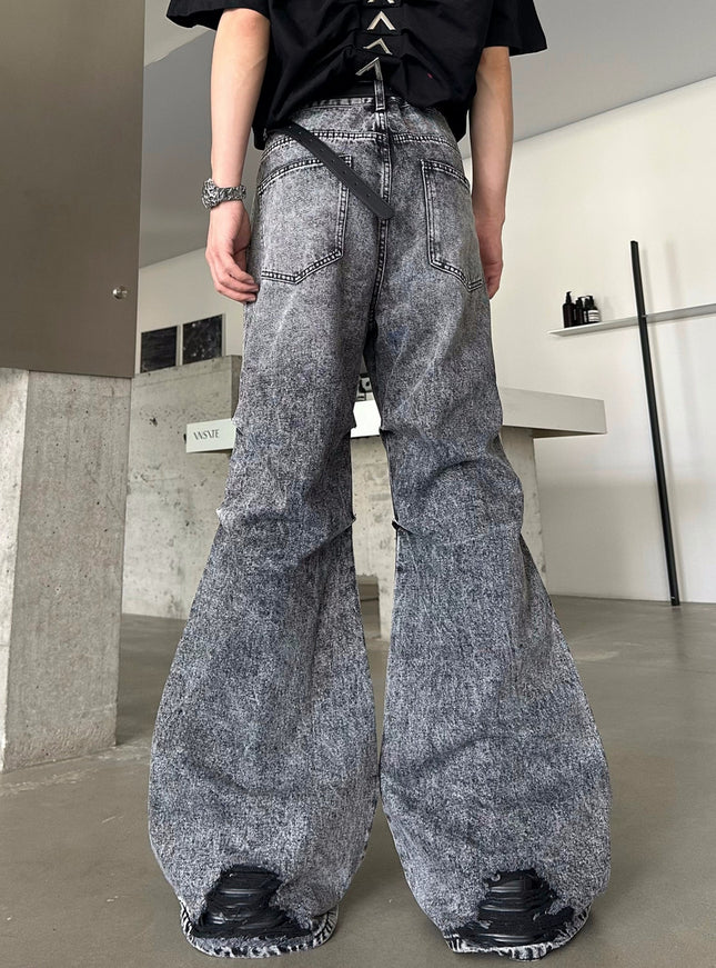 クラッシュウォッシュフレアデニム