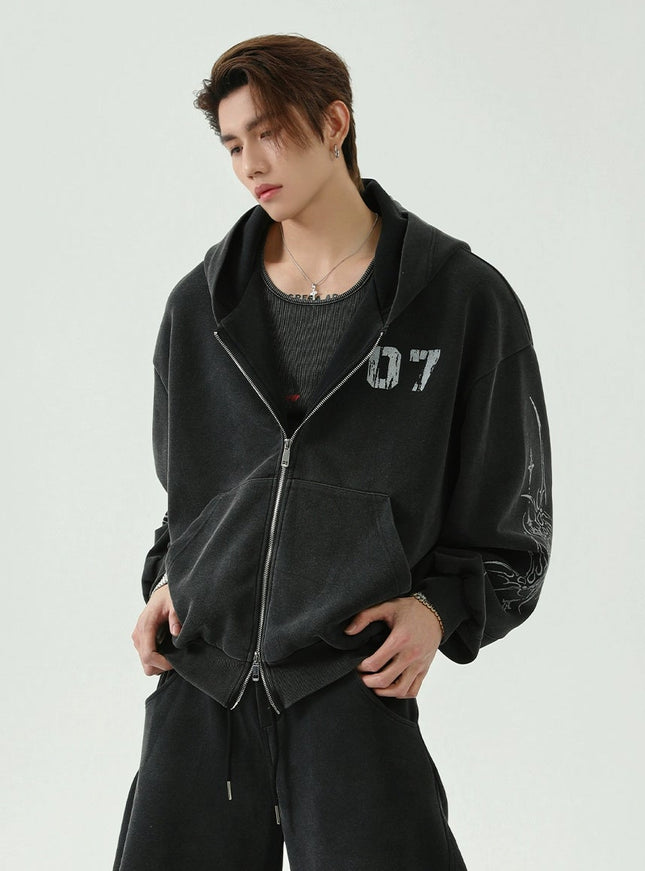 07トライバルジップフーディー