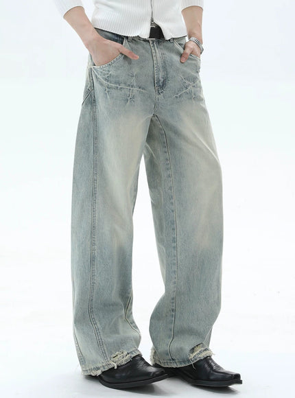 ダメージヘムウォッシュデニム