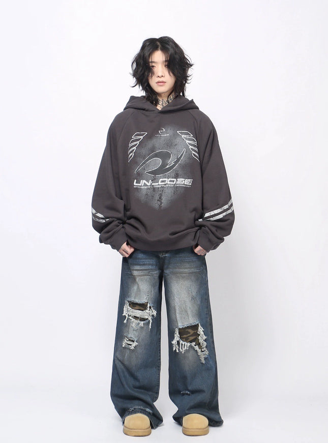 ヴィンテージグラフィックオーバーサイズパーカー