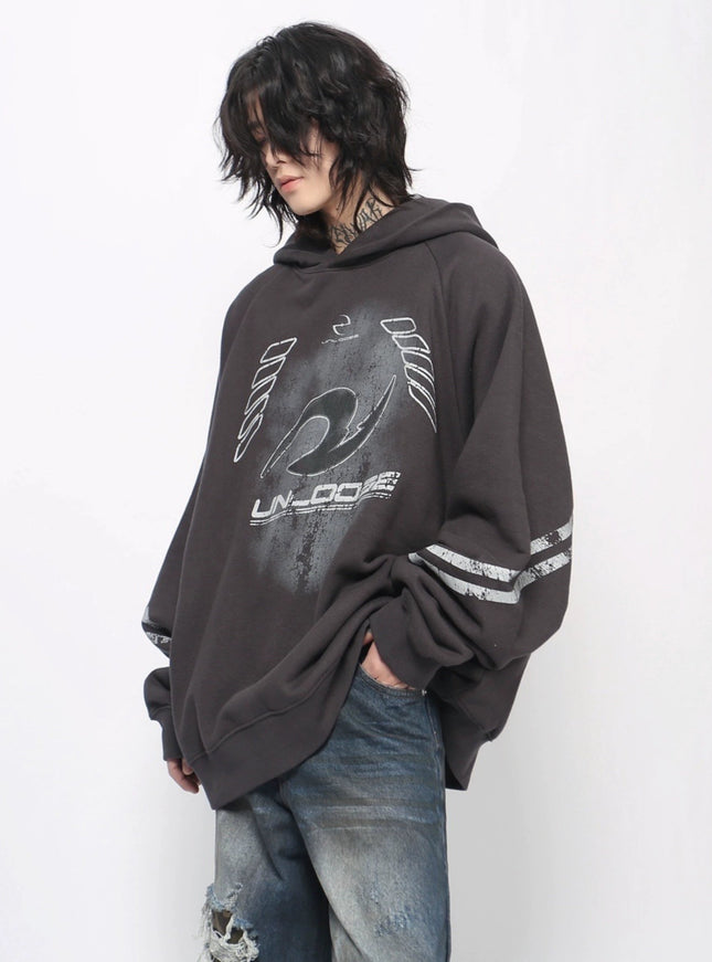 ヴィンテージグラフィックオーバーサイズパーカー