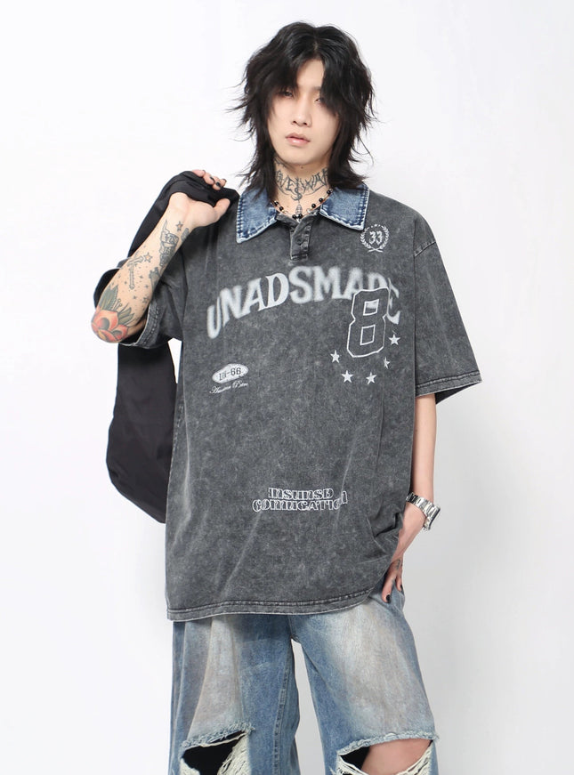 デニムカラーTシャツ