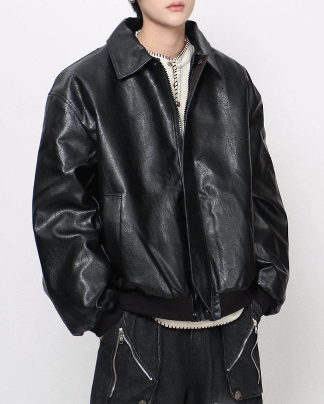 スムーステクスチャーレザージャケット