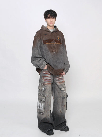 ウォッシュブラウン8パーカー