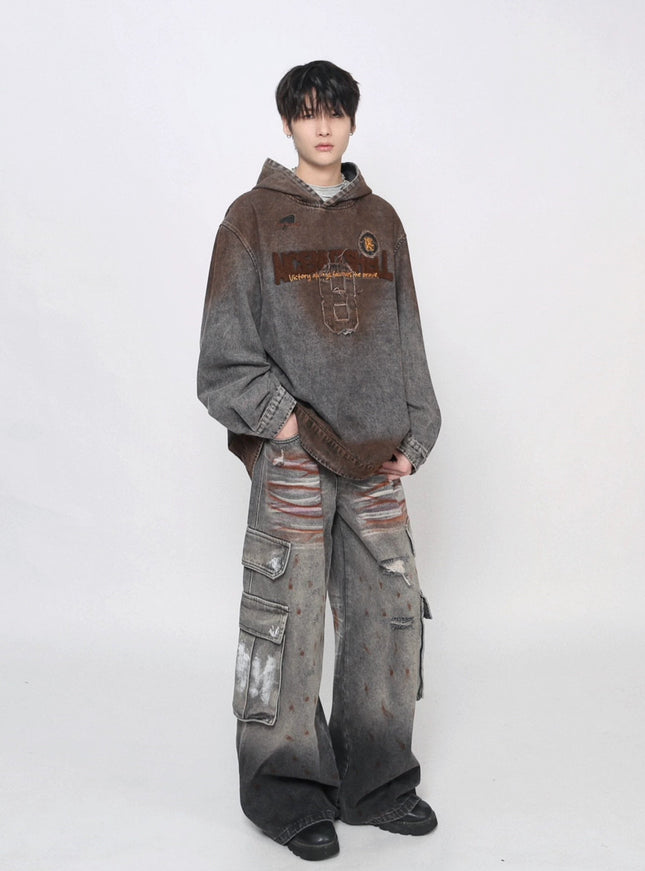 ウォッシュブラウン8パーカー