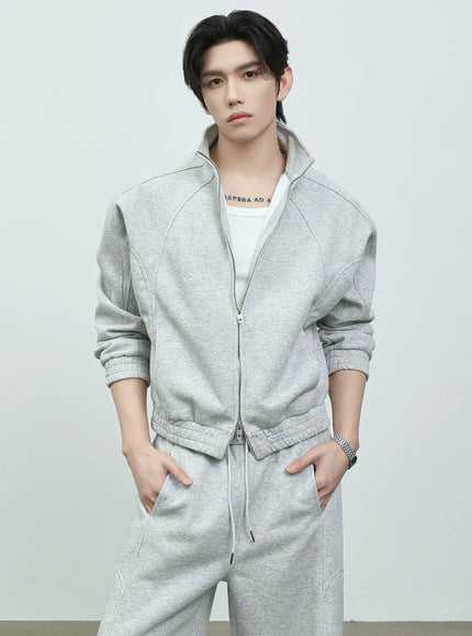 ショートジップスウェット