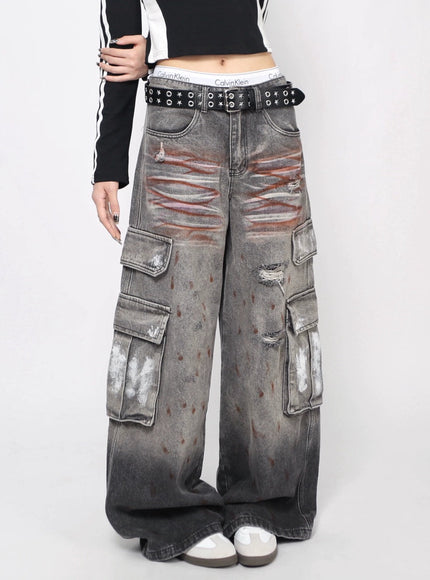 グランジワイドデニム