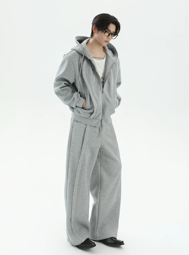 ルーズラインスウェットパーカー