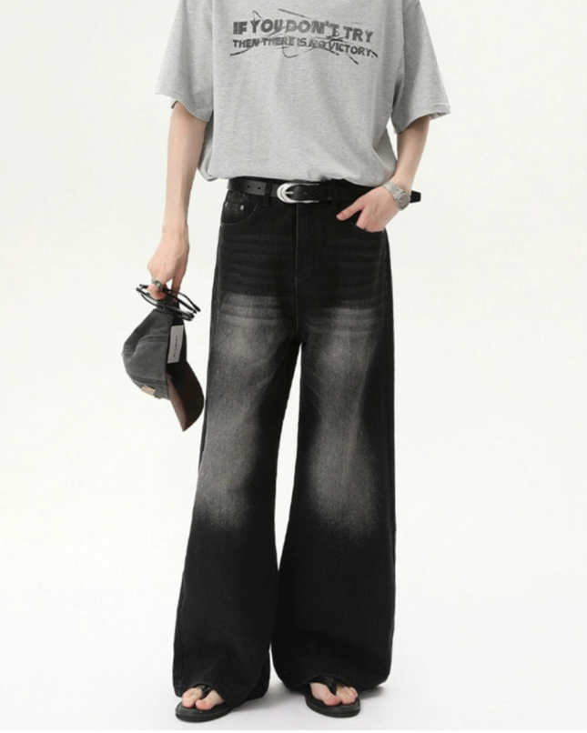 セミフレアウォッシュデニム