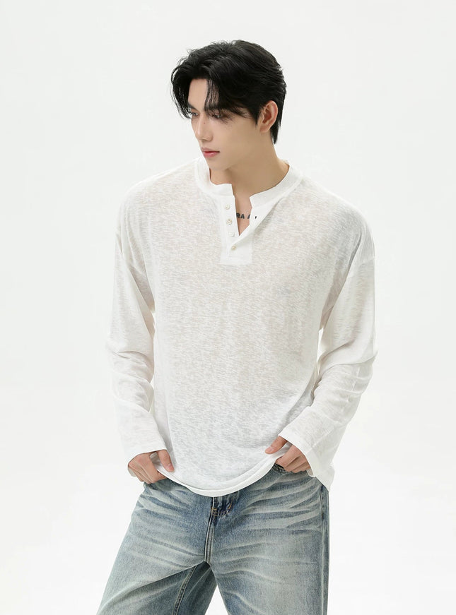 ヘンリークールロングスリーブTシャツ