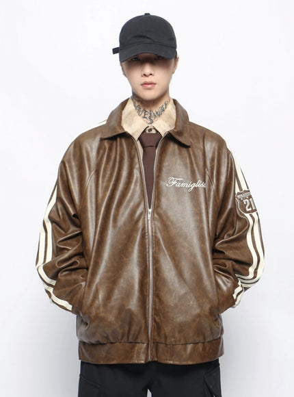 ライントラックレザージャケット