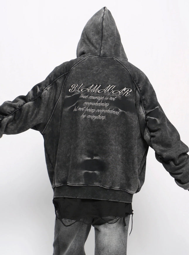 ウォッシュドヴィンテージジップフーディ