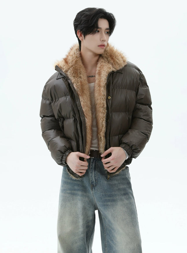 ブラックファーダウンジャケット