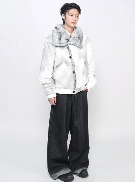 ファーコントラストジャケット