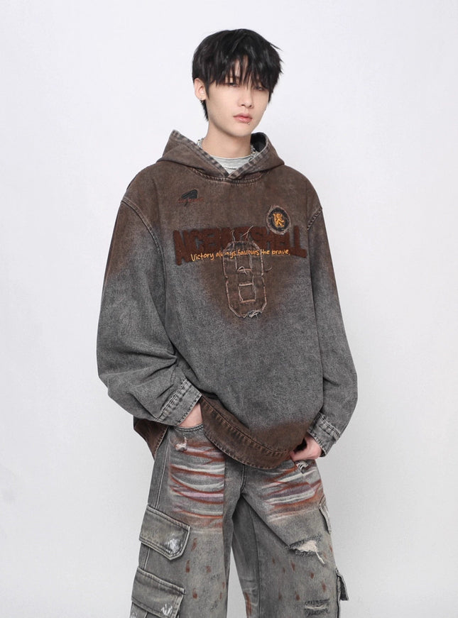 ウォッシュブラウン8パーカー