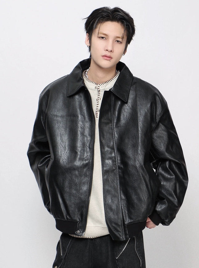 スムーステクスチャーレザージャケット