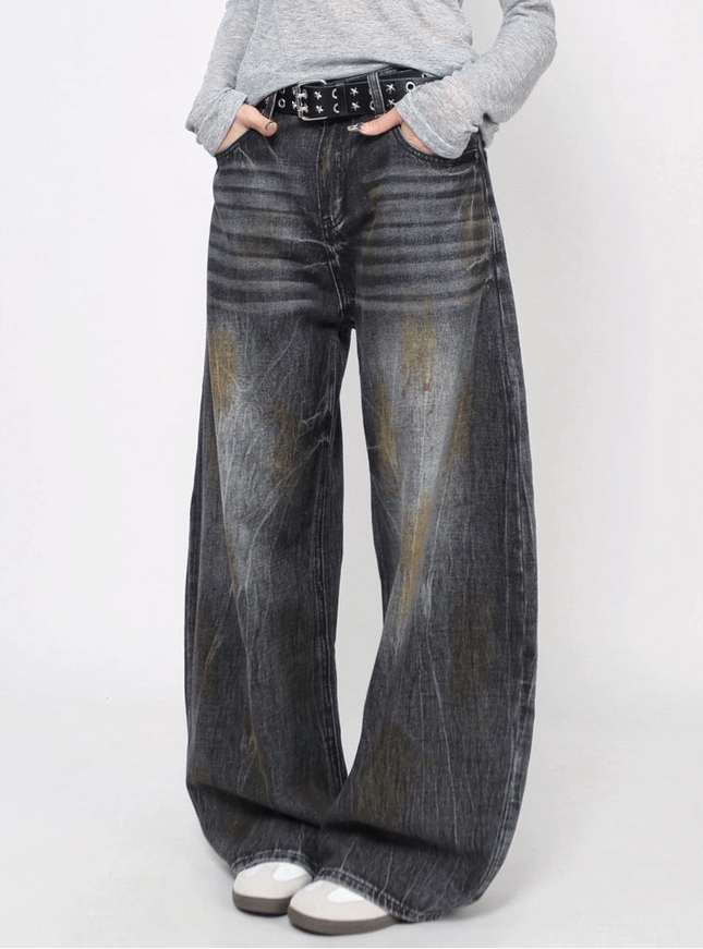 フェードバギーデニムパンツ