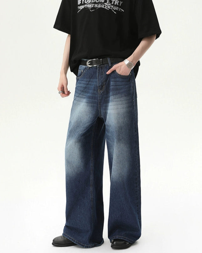 セミフレアウォッシュデニム