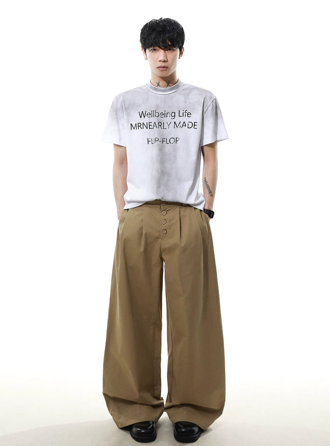 ウォッシュロゴTシャツ