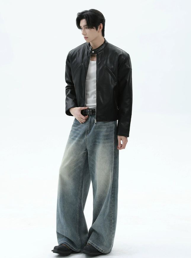 スタンドネックレザージャケット