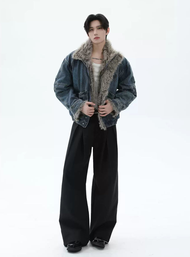 ファーデニムジャケット