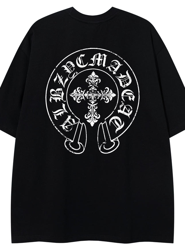 オーバークロスプリントTシャツ
