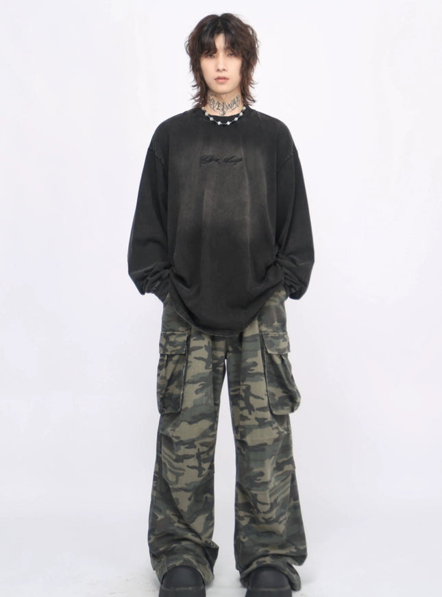 オールドウォッシュロングTシャツ