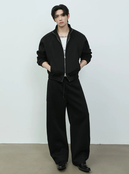 ショートジップスウェット