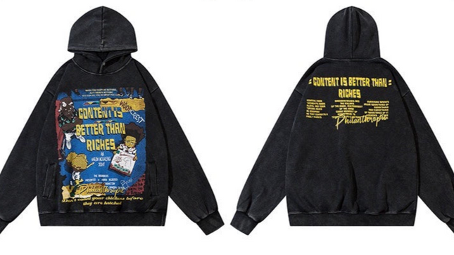 アートクラッシュオーバーサイズパーカー