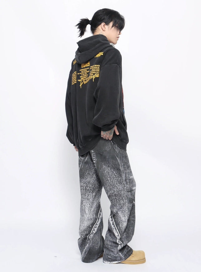 アートクラッシュオーバーサイズパーカー