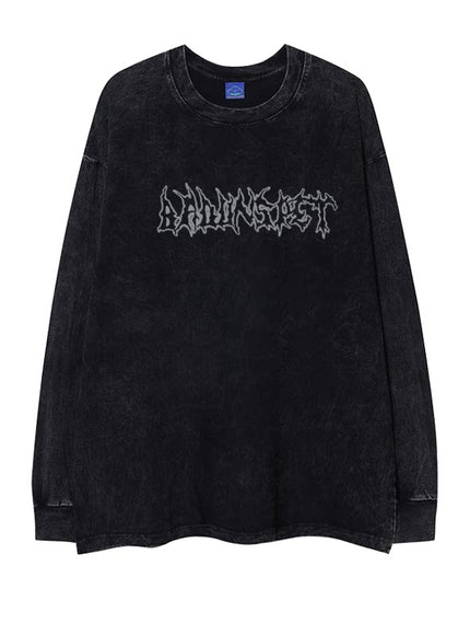 レターウォッシュロングTシャツ