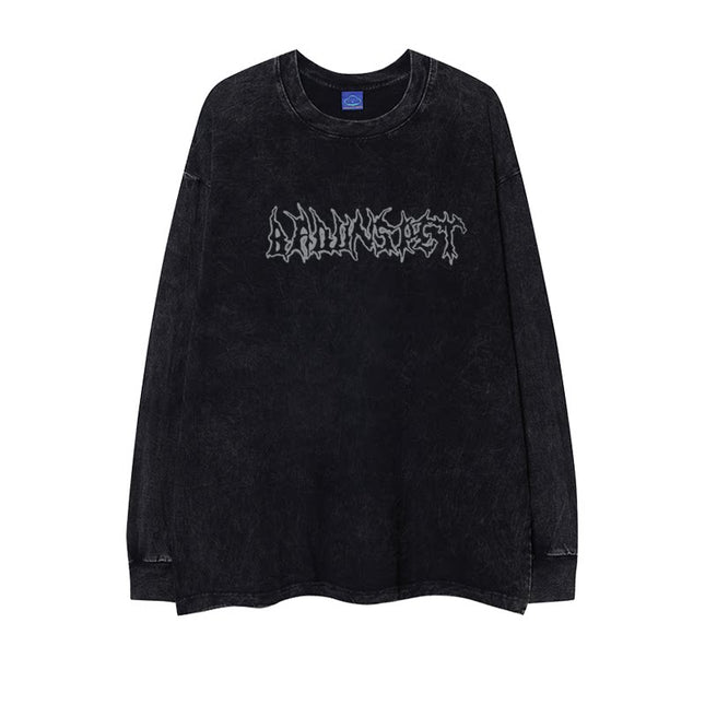 レターウォッシュロングTシャツ