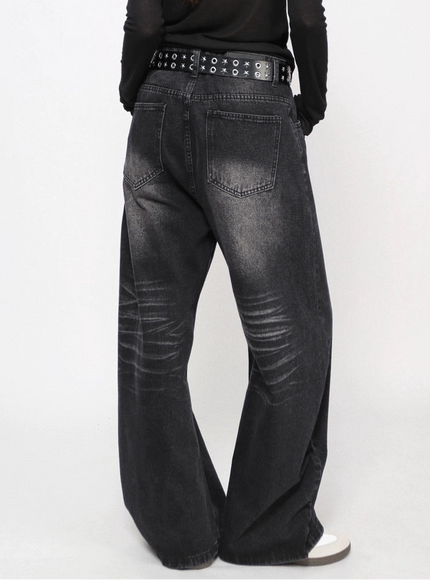 フェードブラックワイドデニム