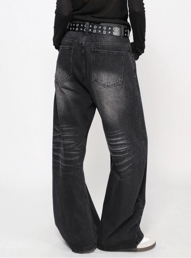 フェードブラックワイドデニム