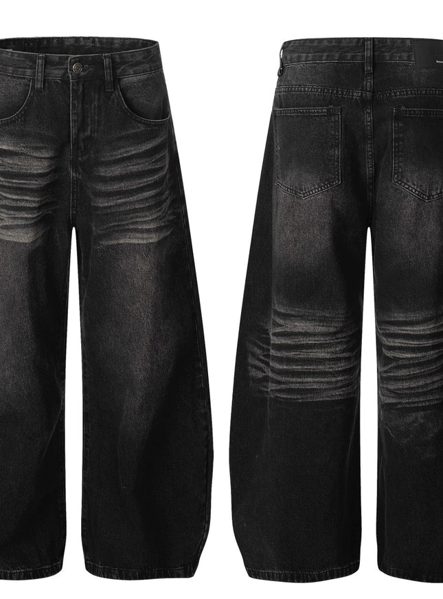 フェードブラックワイドデニム