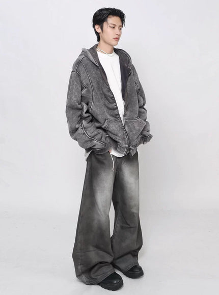 ウォッシュドショートパーカー