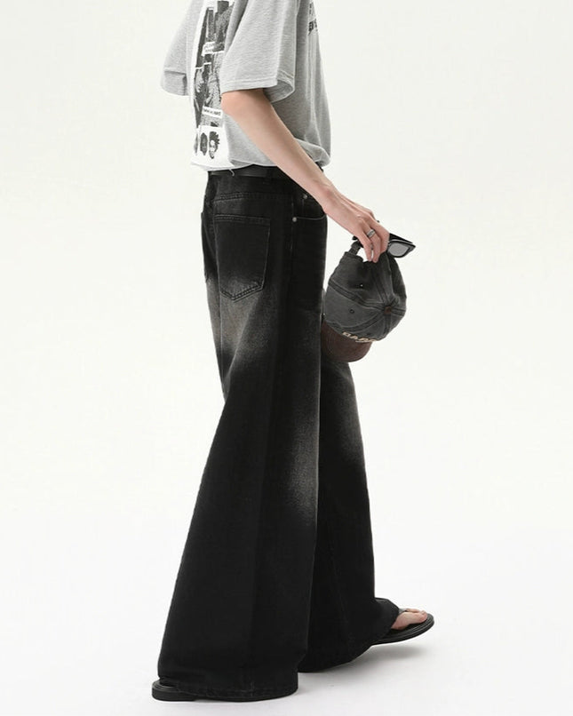 セミフレアウォッシュデニム