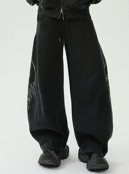 07トライバルワイドスウェットパンツ