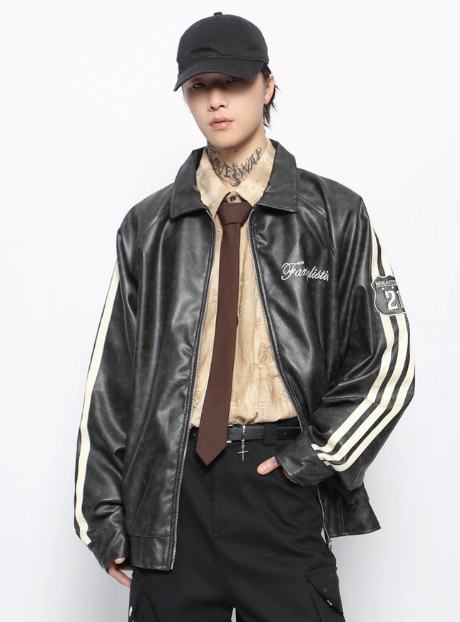 ライントラックレザージャケット
